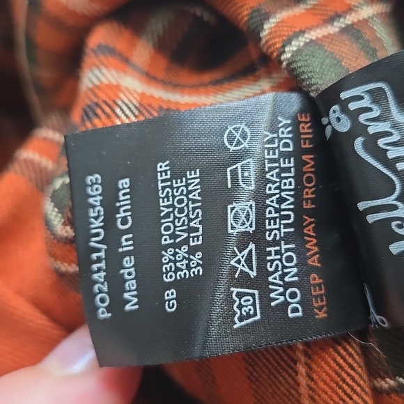 Hell Bunny 2XL Fall Plaid Midi Dress UK18 US14 - Picture 5 of 8
